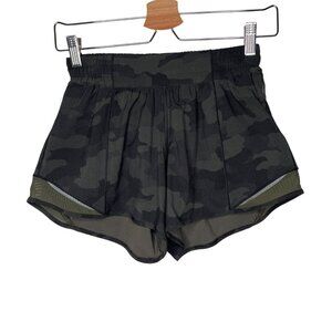 Lululemon Camo Hotty Hot Running Shorts 4 Tall